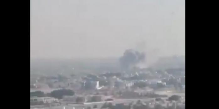 Авіаудар по Катару, скріншот відео