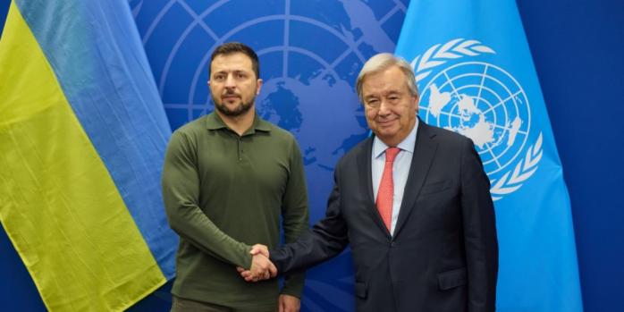 Владимир Зеленский и Антониу Гутерреш, фото: Офис президента