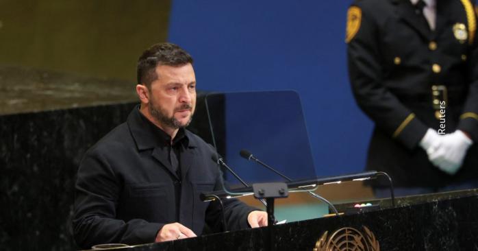 Зеленский выступил на дебатах Генассамблеи ООН. Фото: Reuters