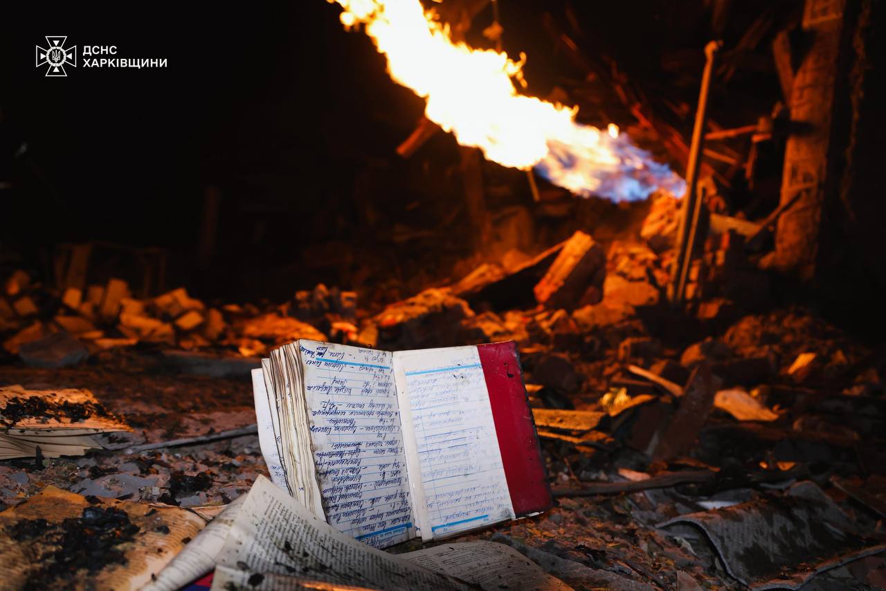 Наслідки ударів по Харківщині. Фото: ДСНС