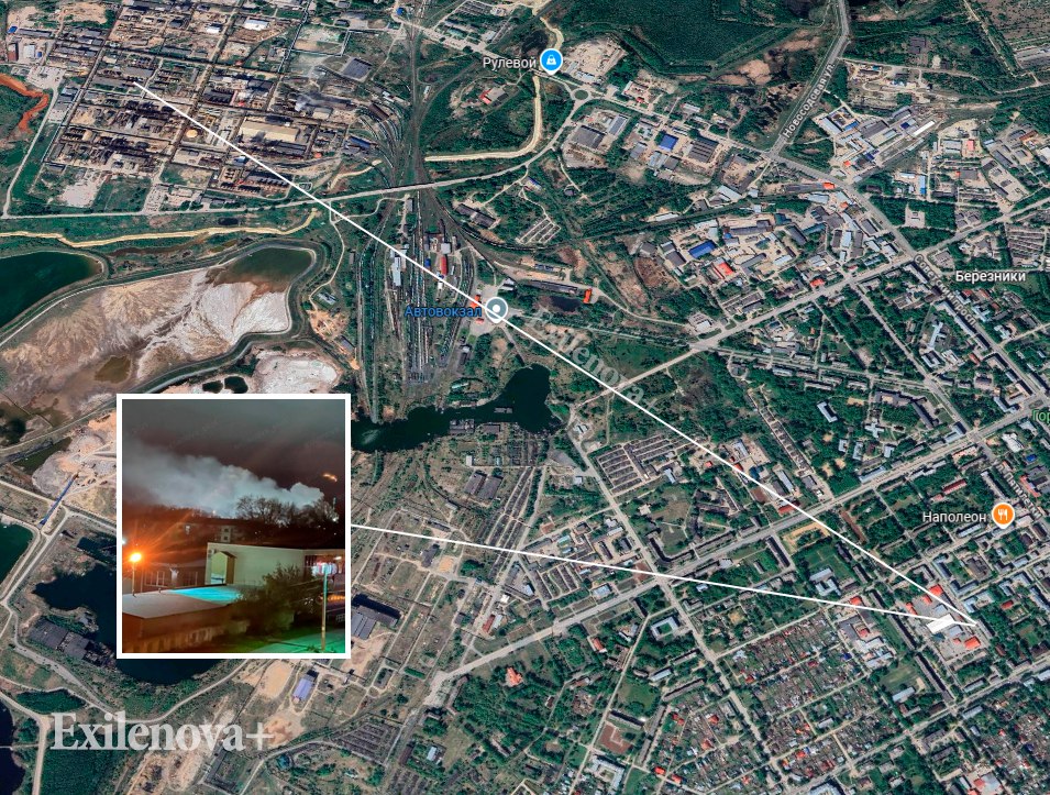 Вибухи прогриміли на хімзаводі «Азот». Фото: соцмережі