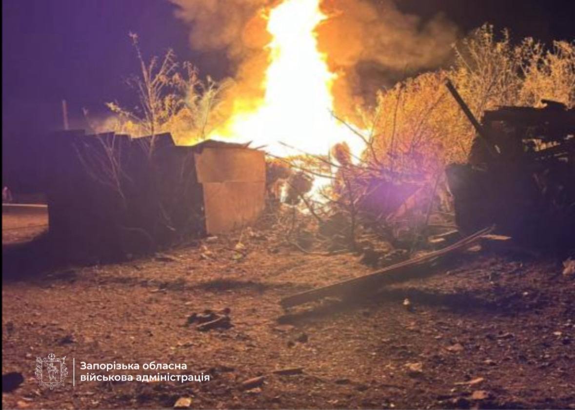 Наслідки обстрілу на Запоріжжі. Фото: ОВА