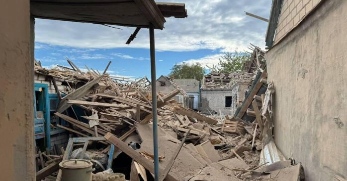 Разрушение в результате обстрела. Фото: ОВА