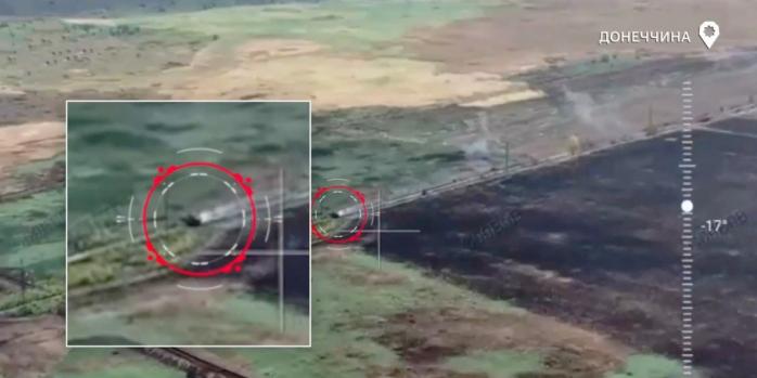 Уничтожение вражеской бронетехники, скриншот видео