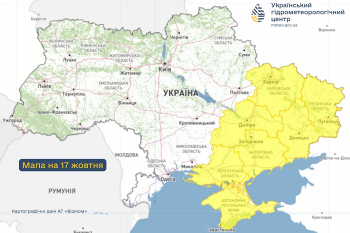 На Україну насуваються заморозки, карта: Укргідрометцентр