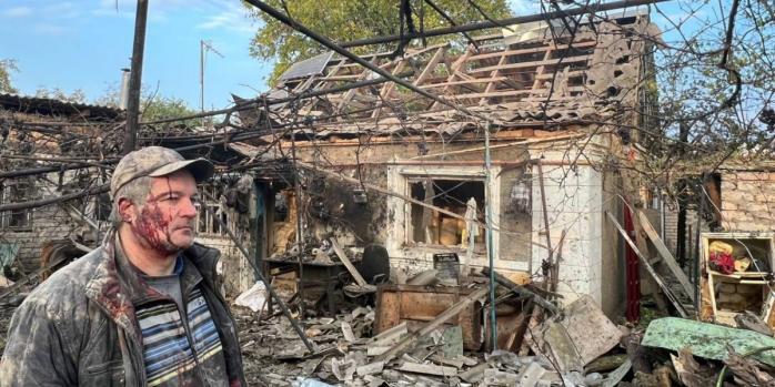 Последствия российских обстрелов Херсона 24 февраля, фото: Херсонская ОВА