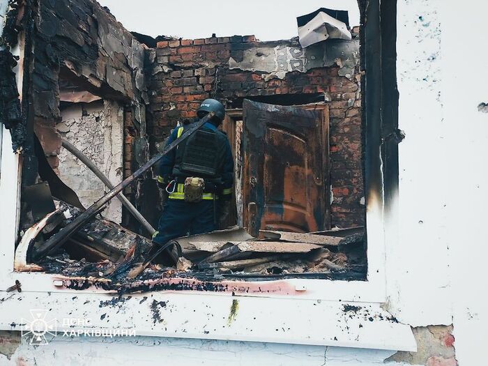 Наслідки російського удару по селу Рубіжне, фото: ДСНС