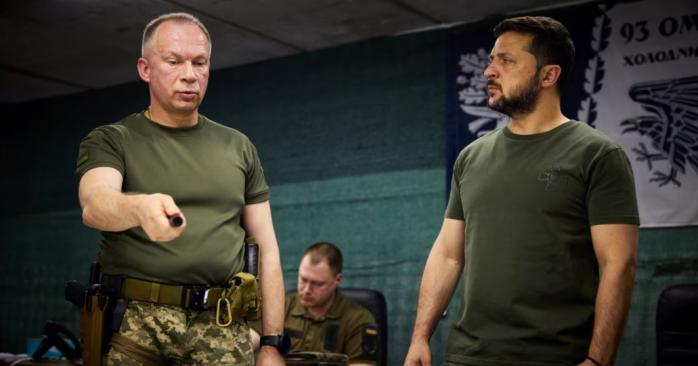 Александр Сырский доложил Владимиру Зеленскому о ситуации на фронте. Фото: 