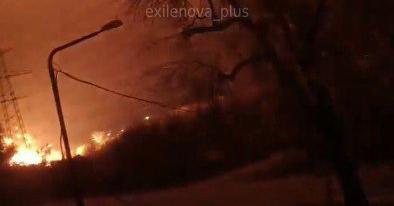 Масштабный пожар вспыхнул на оккупированной Старобешевской ТЭС. Фото: 