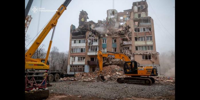 Последствия российского удара по Тернополю, фото: ГСЧС