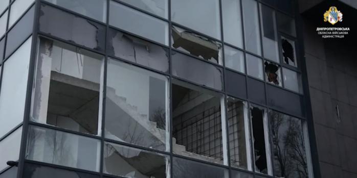 Последствия атаки российской авиации на Днепр, фото: Днепропетровская ОВА