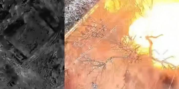 Уничтожение российских захватчиков, скриншот видео