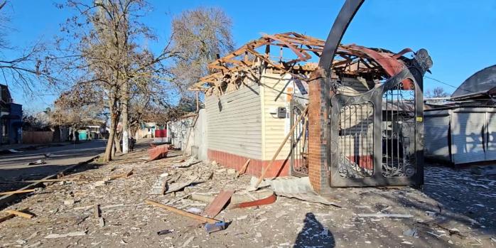 Наслідки російського обстрілу Херсона, скріншот відео