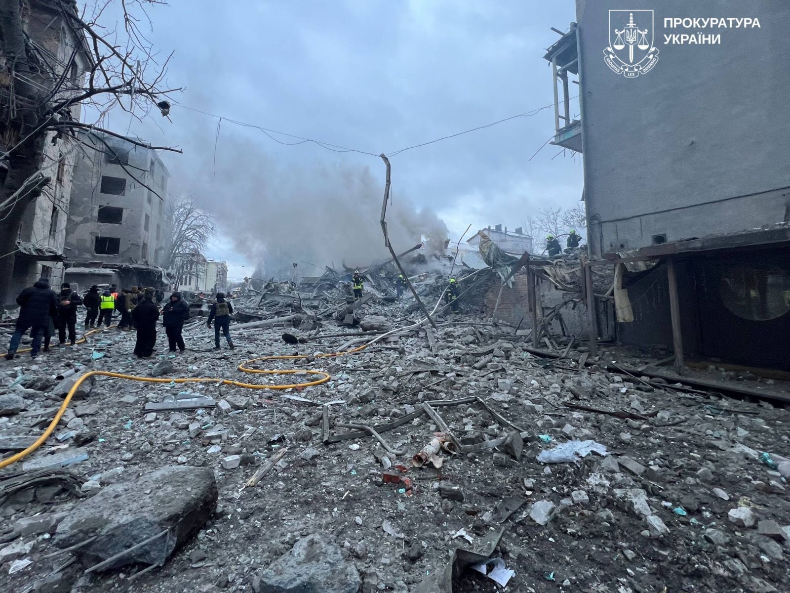 Наслідки обстрілу Харкова. Фото: Офіс генпрокурора