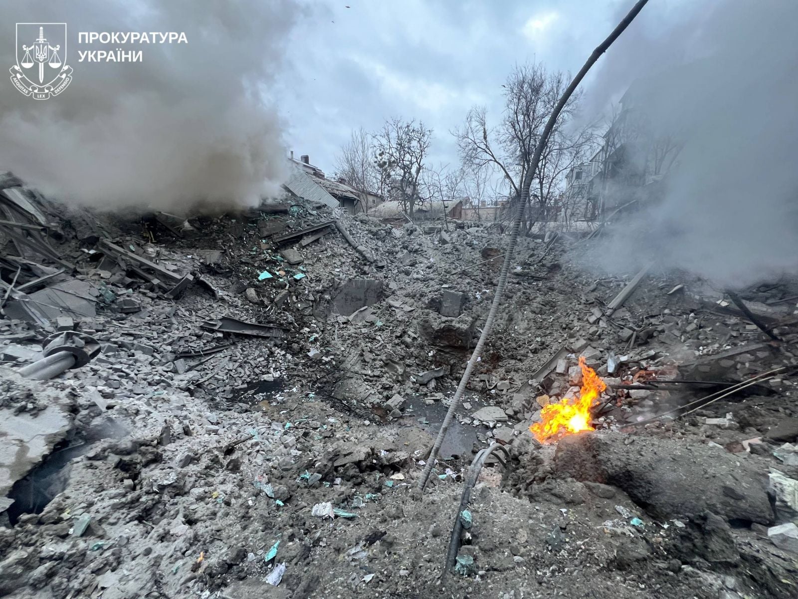Наслідки обстрілу Харкова. Фото: Офіс генпрокурора