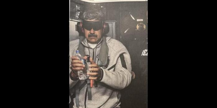 Ніколас Мадуро після захоплення американськими військовими, фото: Дональд Трамп