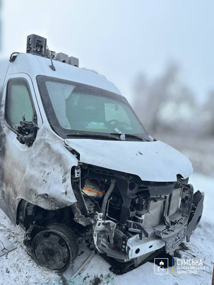 Наслідки російського обстрілу на Сумщині, фото: Сумська ОВА