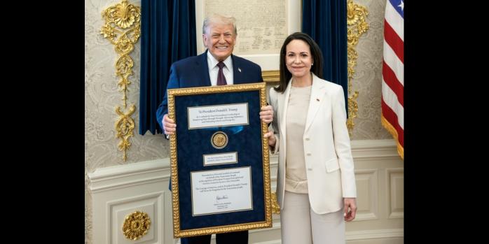 Дональд Трамп и Мария Мачадо, фото: Белый дом