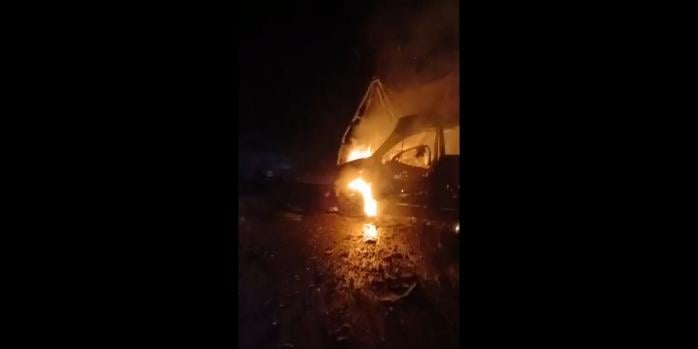 Наслідки російського авіаудару по блокпосту, скріншот відео