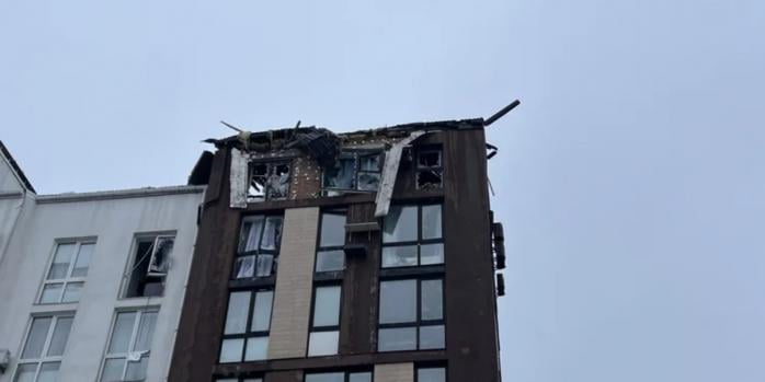 В Белогородке Киевской области российский «шахед» нанес удар по жилому дому, фото: «Громадське»