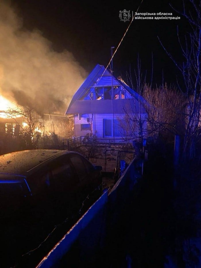 Наслідки російського удару по Запоріжжю 29 січня, фото: Запорізька ОВА