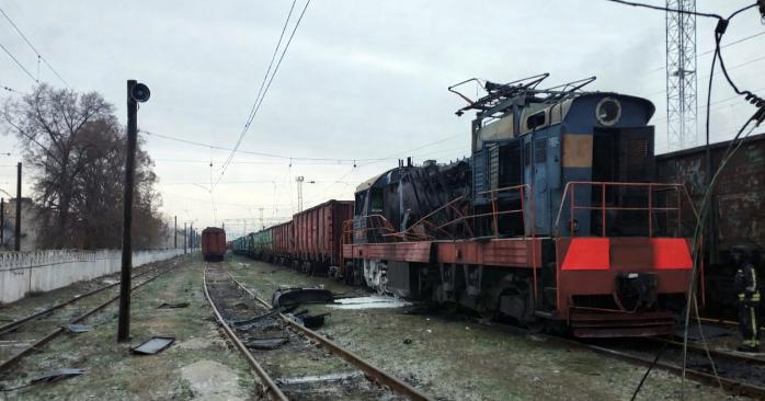 Россияне атаковали тепловоз. Фото: Минразвития