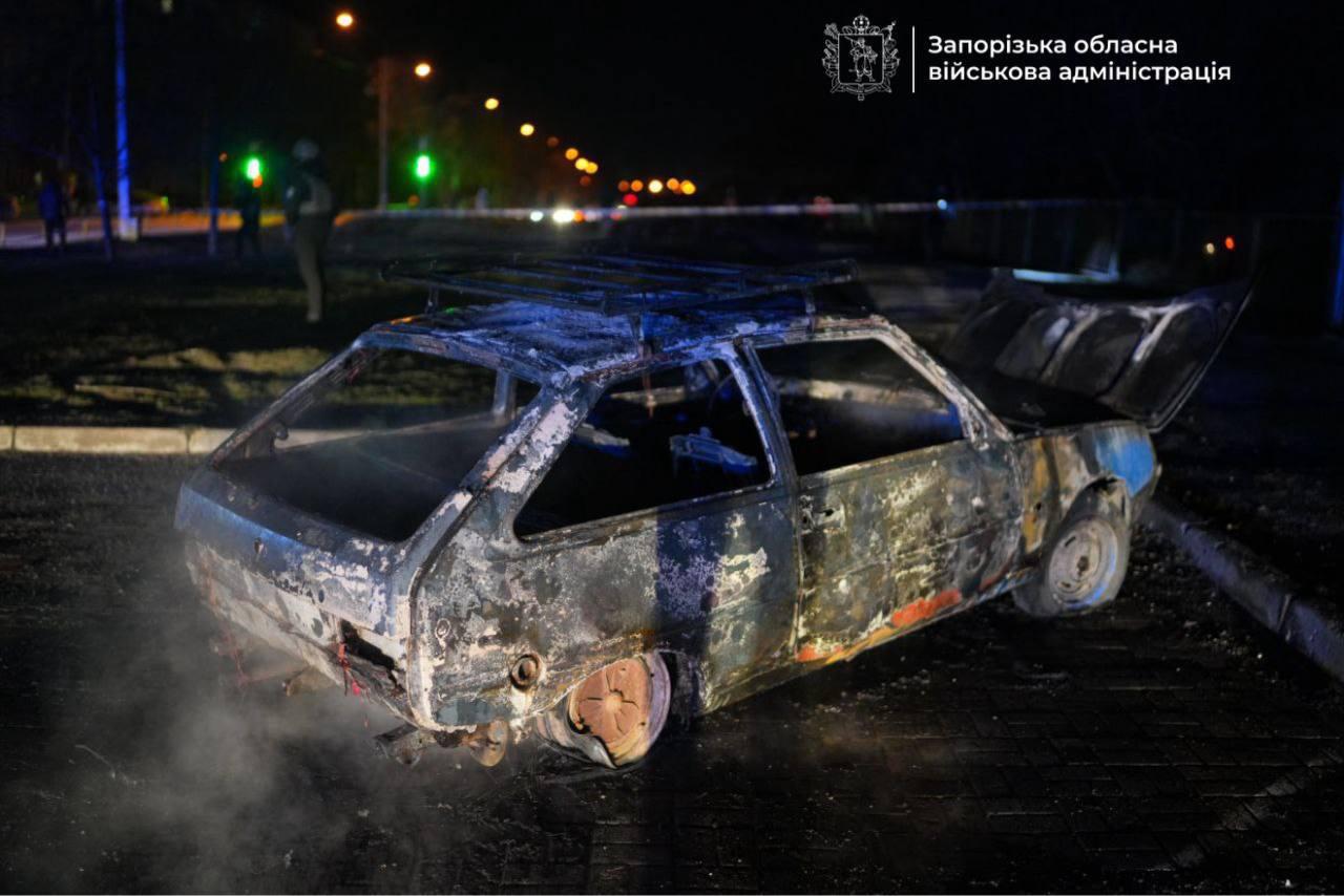 Наслідки обстрілу Запоріжжя. Фото: ОВА