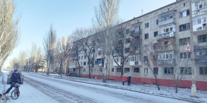 Наслідки російського обстрілу Дружківки 4 лютого, фото: Донецька ОВА