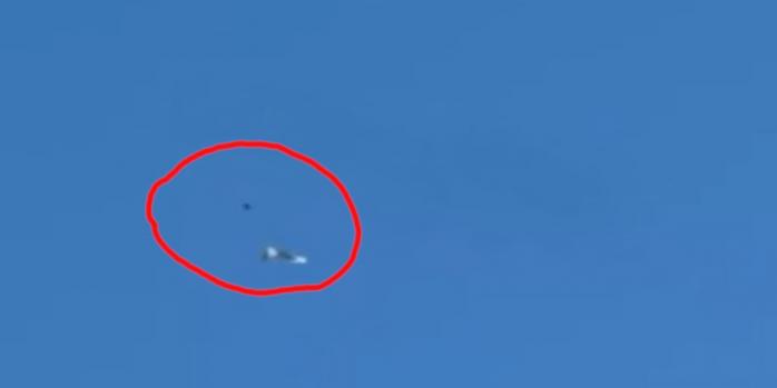 Запуск русского дрона из беспилотника, скриншот видео