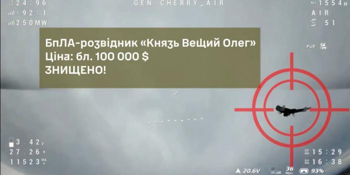 Знищення російських безпілотників, скріншот відео