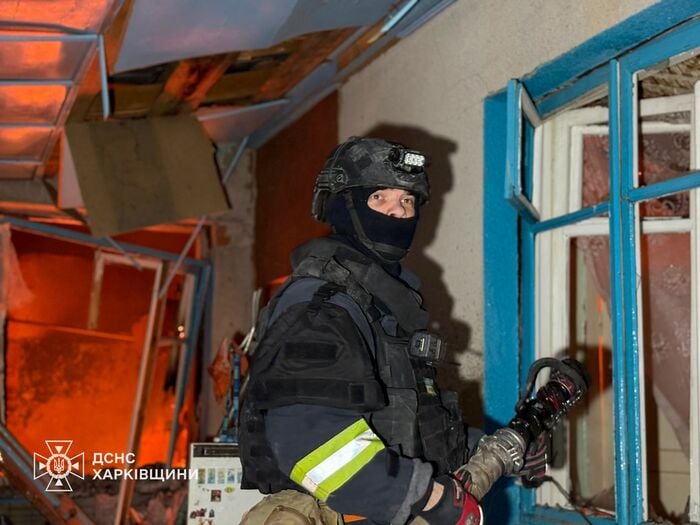 Наслідки російської атаки на Куп’янщині, фото: ДСНС