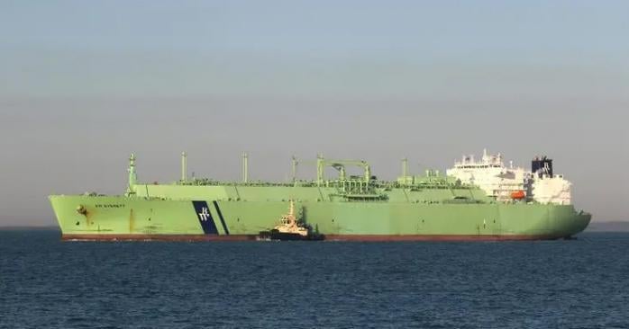 Российский газовый танкер вспыхнул в Средиземном море. Фото: 