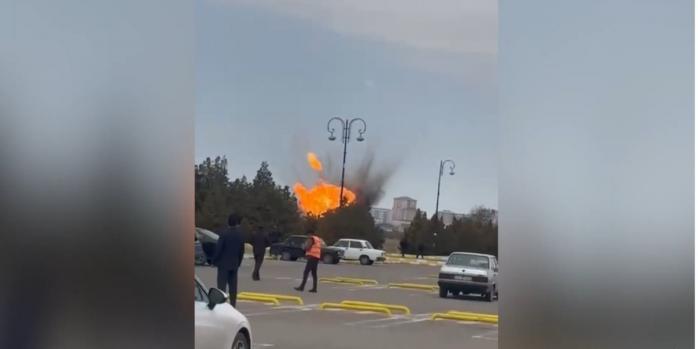 Наслідки удару іранського дрона в Нахчивані, скріншот відео