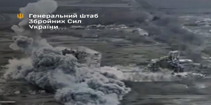 ВСУ поразили склад боеприпасов на ВОТ Донетчины, фото: Генштаб ВСУ