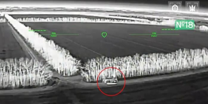 Уничтожение российской военной техники, скриншот видео