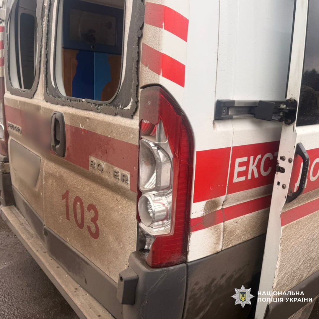 Армія РФ атакувала дроном «швидку» на Харківщині. Фото: НПУ