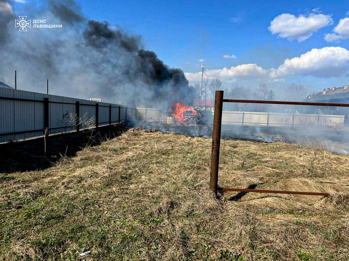 Наслідки спалювання сухостою на Яворівщині, фото: ДСНС Львівщини