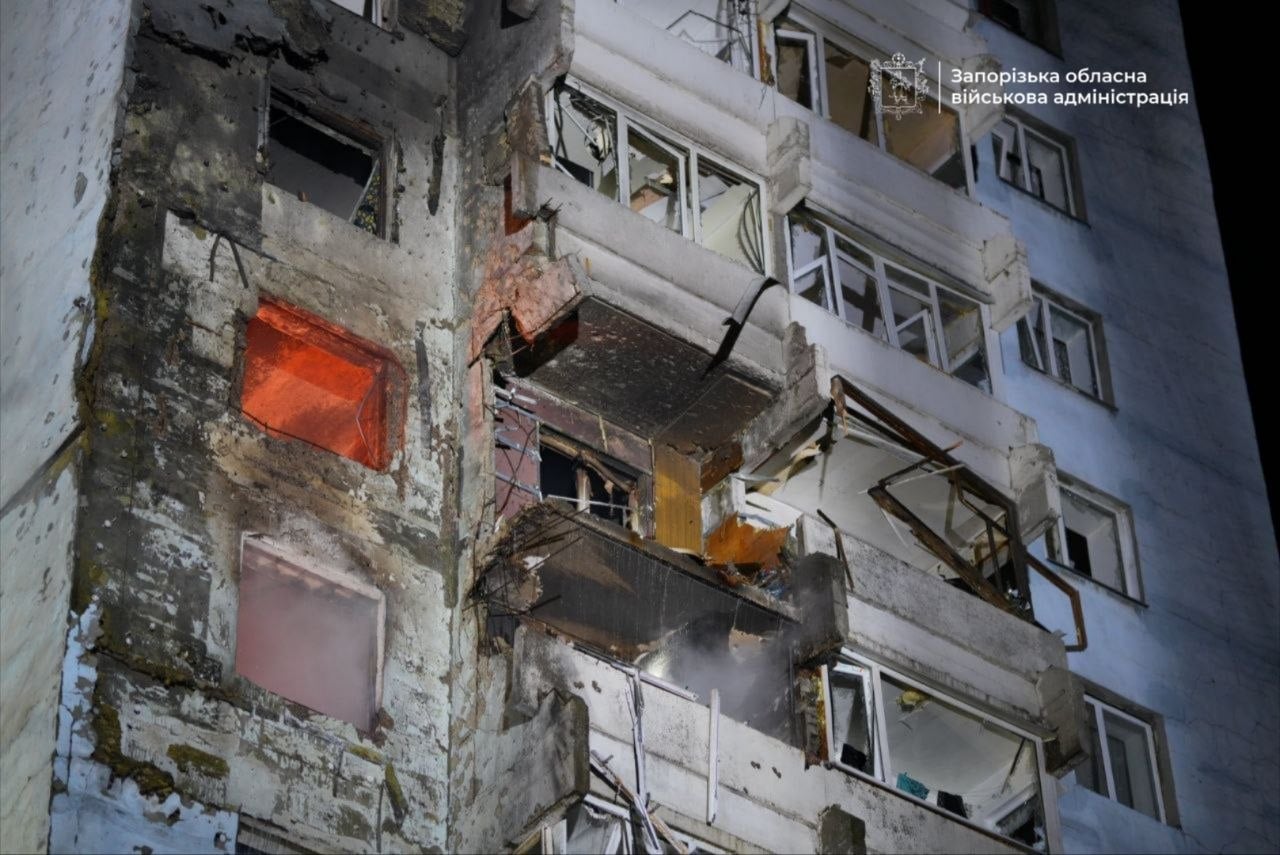 Наслідки обстрілу. Фото: Запорізька ОВА