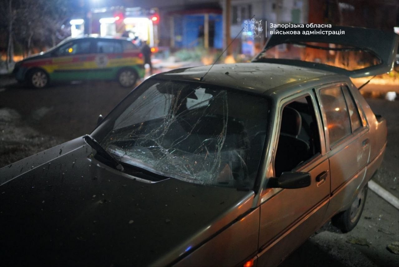 Наслідки обстрілу. Фото: Запорізька ОВА