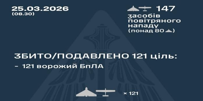Рашисти здійснили чергову масовану повітряну атаку по Україні, інфографіка: Повітряні сили