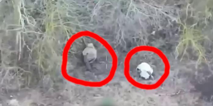 Уничтожение российских захватчиков, скриншот видео