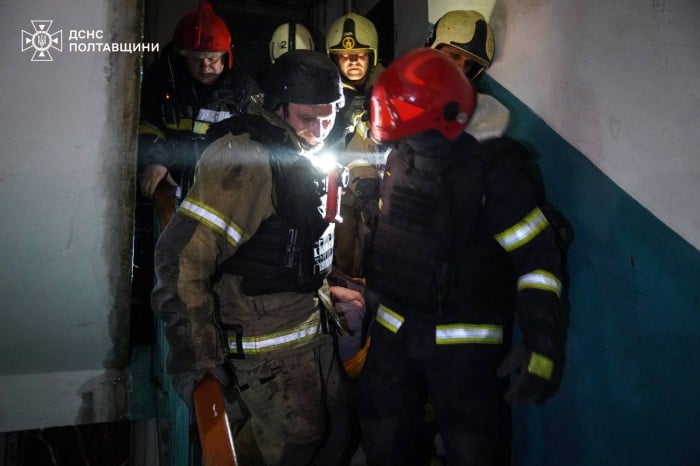 Наслідки російської атаки по Полтаві, фото: ДСНС