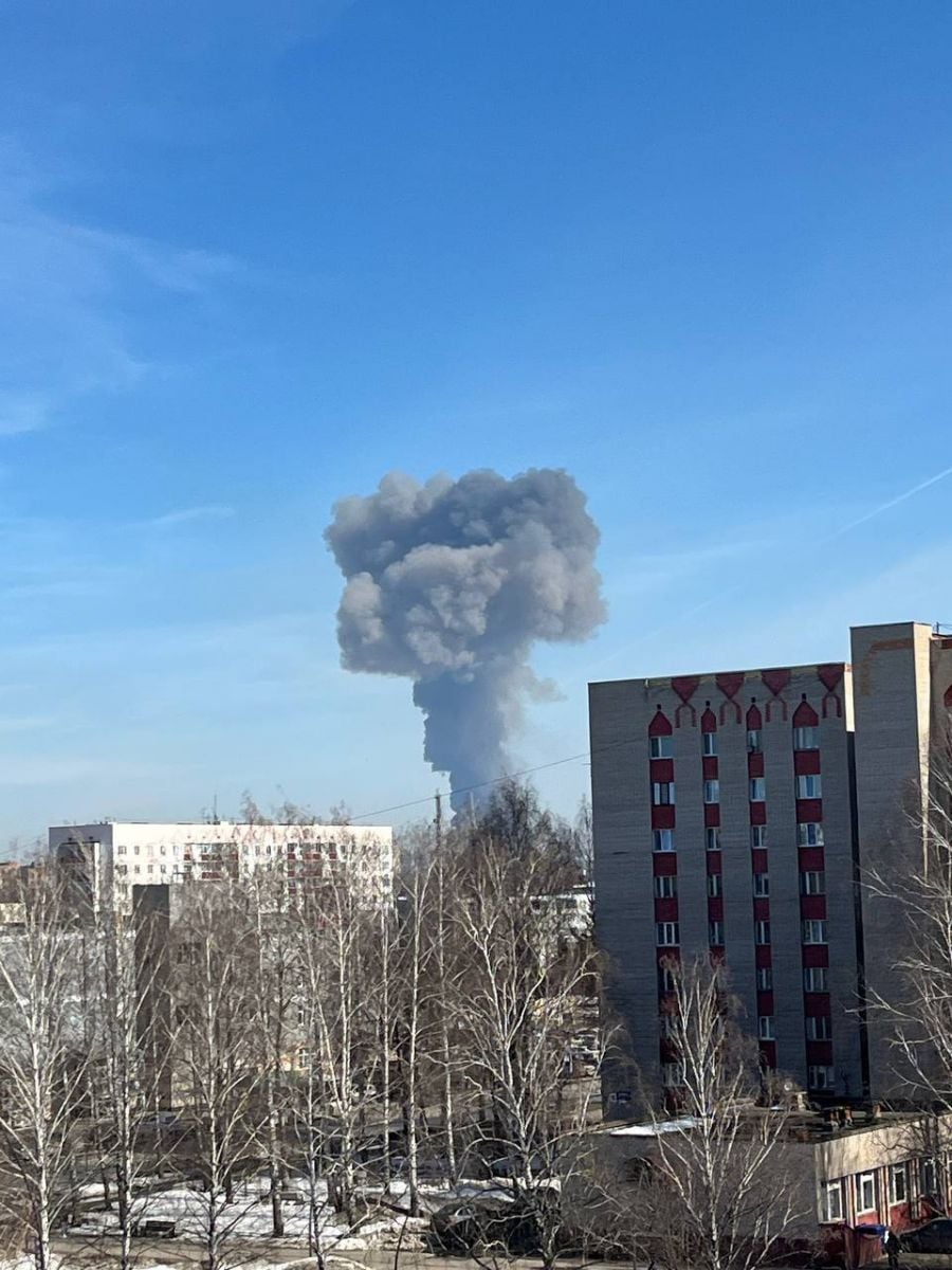 Пожежа на хімзаводі в Татарстані. Фото: соцмережі