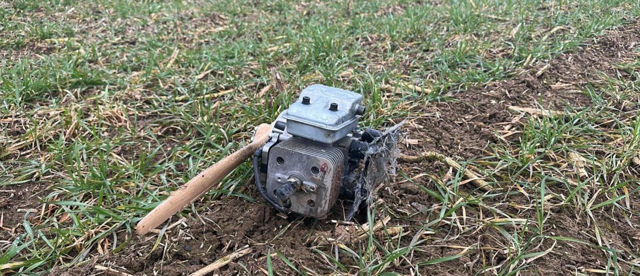 Уламки БпЛА. Фото: Lauraliis Jurkov/ERR