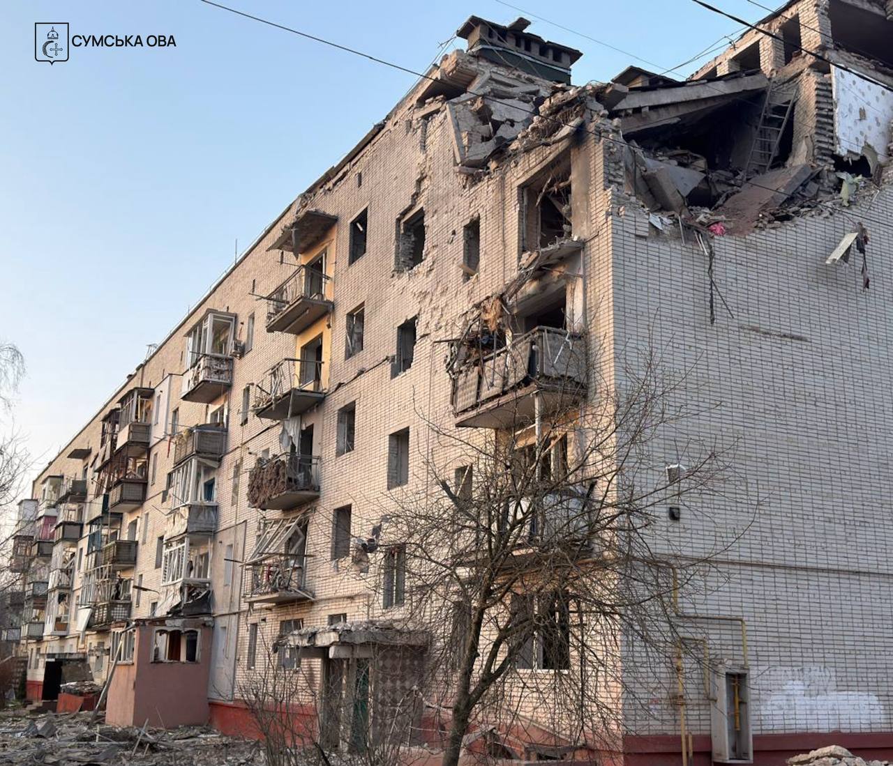 Наслідки російського бомбардування. Фото: ОВА