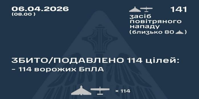 Рашисты совершили очередную массированную воздушную атаку по Украине, инфографика: Воздушные силы