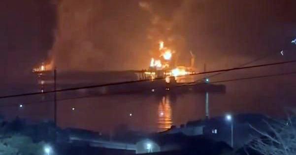 ВСУ поразили нефтяной терминал &laquo;Шесхарис&raquo;. Фото: соцсети