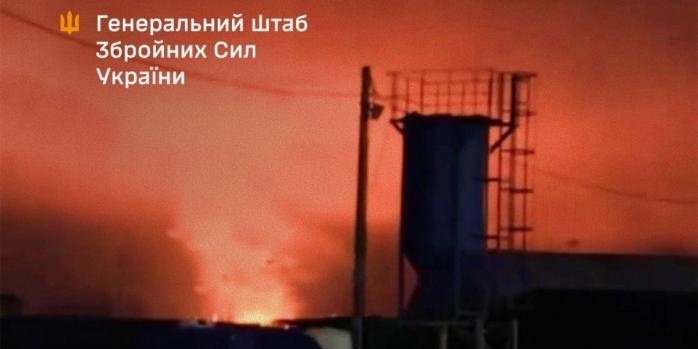 Уражено нафтовий термінал у РФ, фото: Генштаб ЗСУ