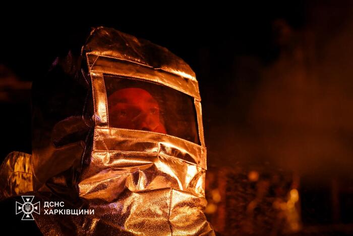 Наслідки російської атаки на Харківщини, фото: ДСНС