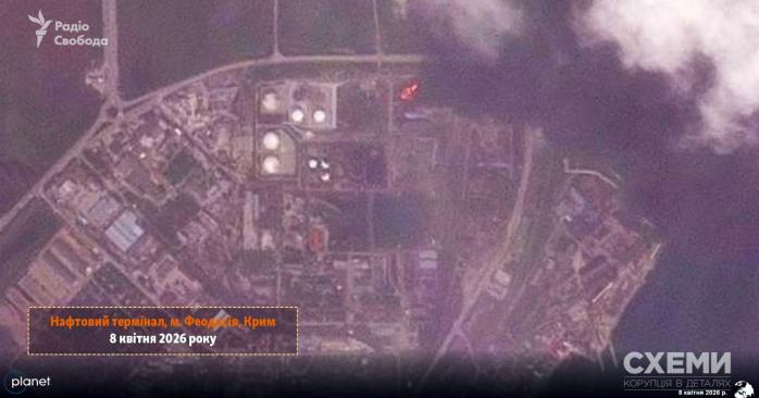 Последствия ударов по нефтебазе. Фото: &laquo;Схемы&raquo;